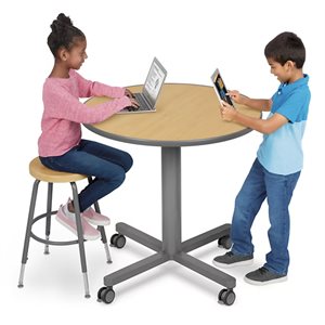 Flex-Space™ Mobile Café Tables - Modern Maple-42"