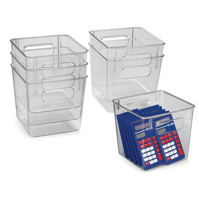 Easy-Tote Clear-View Bins - Set of 6