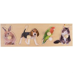 Extra Wide Knobbed Puzzle Set- Pets