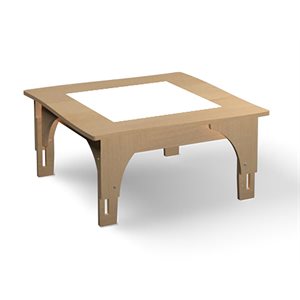 Natural Pod™ Reach - Light Table - Curved Sides - Adjustable Leg in Fusion Maple - 36 ''W x 36 ''D x - Small Legs