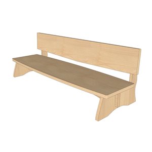 Natural Pod™ Share - Bench - with Back - 44 ''W x 9 ''D x 06 ''H
