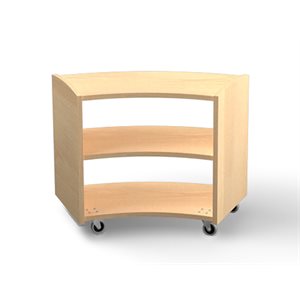 Natural Pod™ Evergreen Shelf - 15 Series - Curved with Casters - 32" W x 15" D x 24" H