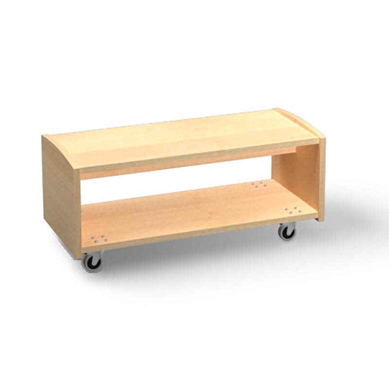 Natural Pod™ Evergreen Shelf / Seat-15 Series-Straight with Casters (no cushion) - 32" W x 15" D x 14" H 