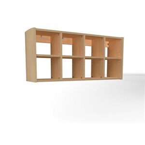 Natural Pod™ Collect - Cubby - Upper 8 - with 8 Compartments and Back spanne / french clleatr to Attach to Wall - 47"W x 12"D x 24"H