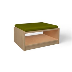 Natural Pod™ Evergreen - Shelf - 24 Series - Straight - with Cushion Green 32"W x 24"D x 14"H