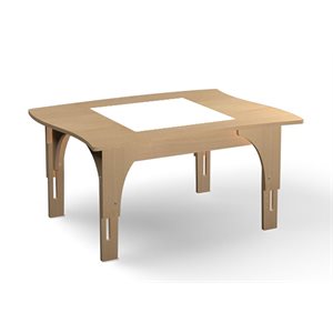 Natural Pod™ Reach - Light Table - Curved Sides - Adjustable Leg in Fusion Maple - 48 ''W x 36 ''D x - Medium Legs