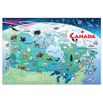 Carte du puzzle au sol du Canada