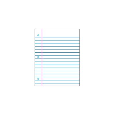 Notebook Paper Wipe-Off Charts