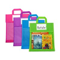 Neon Sort & Store Book Totes - Set of 4