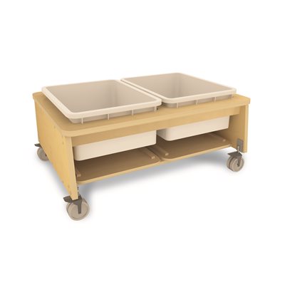 Mindset Learning Sand & Water Table with Locking Casters - 18"H x 44"W