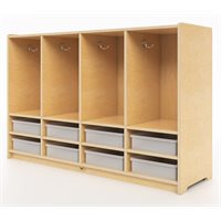 Toddler Eight Section Coat Locker with Trays