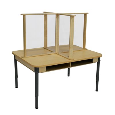  36" x 48" - 4 Person Desk with Sneeze Guard