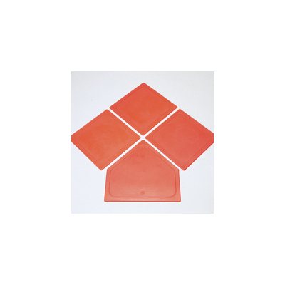 Oversize Safe Bases - Set / 4 Orange