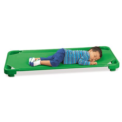 Kids Colours Easy-Stack Cot-Each-Green