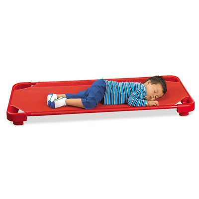 Kids Colours™ Easy-Stack Cot-Set of 5-Red
