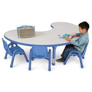 Low 48" X 72" Kids Colours™ Adjustable Group Table - Blue