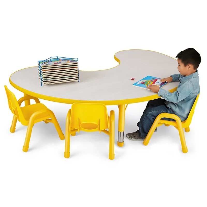 Low 48" X 72" Kids Colours™ Adjustable Group Table - Yellow