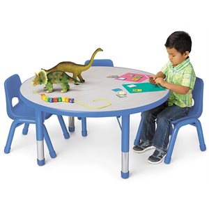 Table ronde ajustable Kids Colours™ de 42 po - Bleu