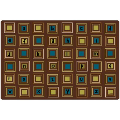 Literacy Squares Nature Rug - 8' x 12'