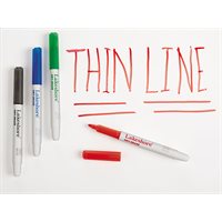 Thin Line Write & Wipe Markers-4 Colour Set