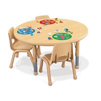 Low 42 Inch Round Heavy-Dty Table