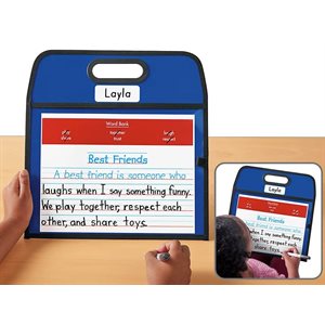 Reusable Write & Wipe Pocket Board-Set Of 10