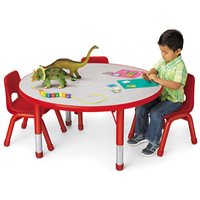 42" Low Round Kids Colours™ Table - Red
