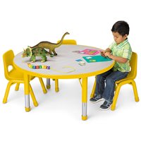 42" Low Round Kids Colours™ Table-Yellow