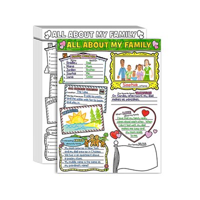 All About My Family Writing Posters - Set of 30