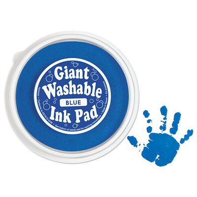 Tampon encreur géant lavable couleur bleu