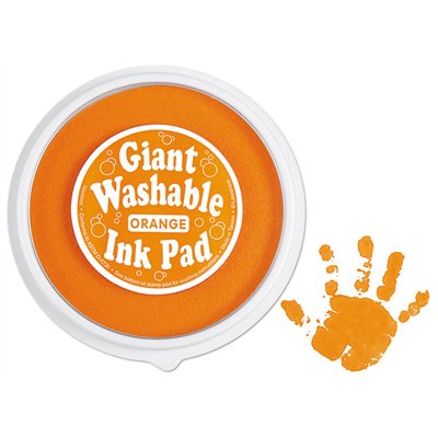 Tampon encreur couleur lavable géant - Orange
