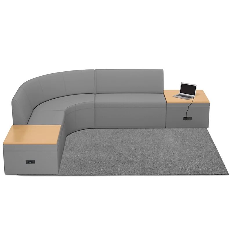 Flex-Space Comfy Couch Powered Table Zone-Gris ardoise