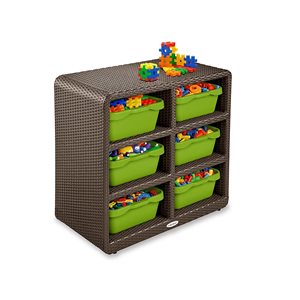 Outdoor 6-Cubby Storage Unit
