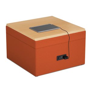 Flex-Space Engage Modular Table with Power-Autumn Orange