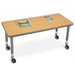 Flex-Space Mobile Desk for Two - Maple