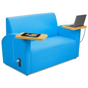 Flex-Space Comfy Couch with Desks & Power