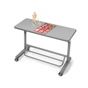 Flex-Space Mobile Standing Desk for Two - Modern Gray
