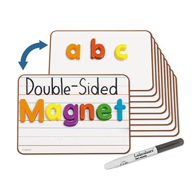 Double-Sided Magnetic Write & Wipe Mini Board-Set of 10