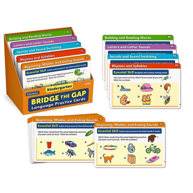 Bridge the Gap! Language Practice Cards - Kindergarten