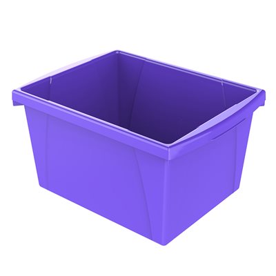 Poubelle de rangement pour salle de classe - 4 gallons, violet