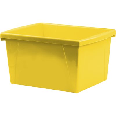 Poubelle de rangement pour salle de classe - 4 gallons, jaune