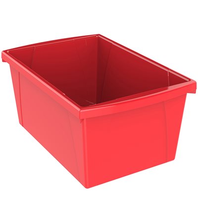 Poubelle de rangement pour salle de classe - 5,5 gallons, rouge