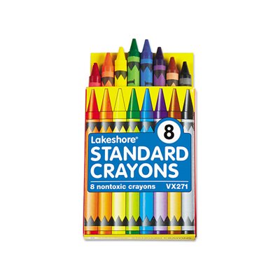 Lot de 8 crayons de couleur - Taille standard