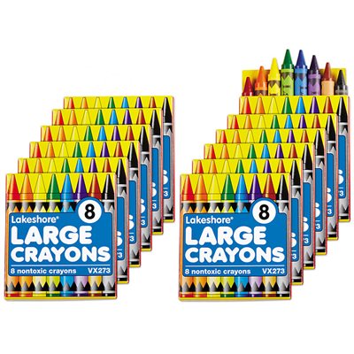 Large Crayon Pack - 8 Colour - Dozen