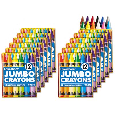 Jumbo Crayon Pack - 12 Couleurs - Douzaine